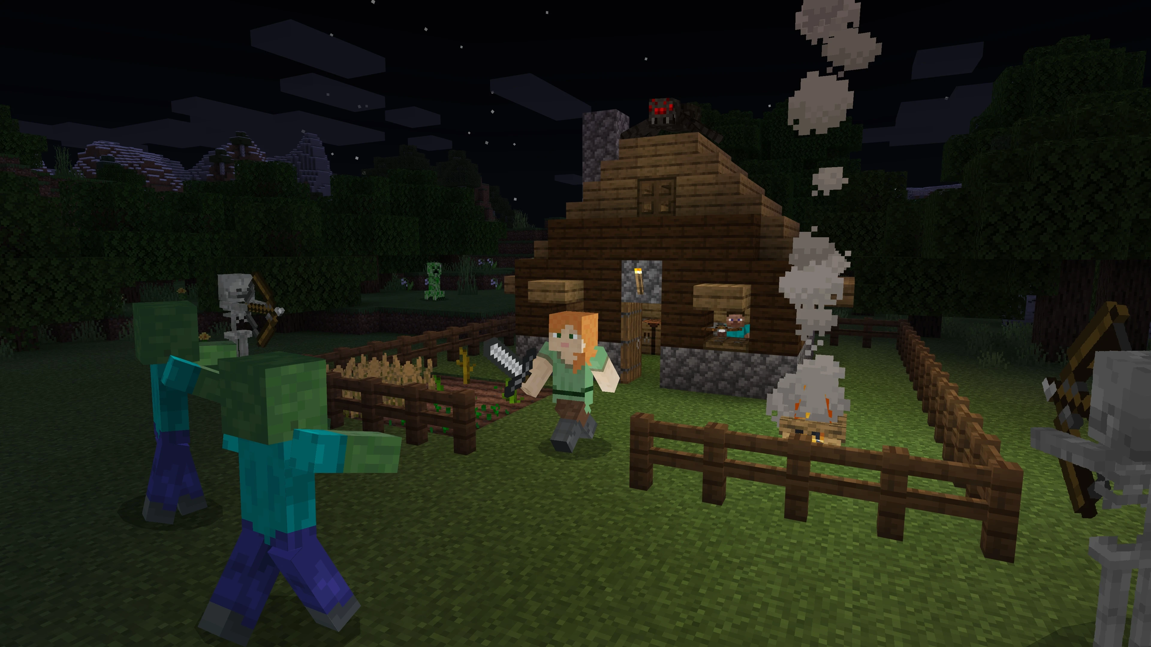 Выживание ночью в Minecraft